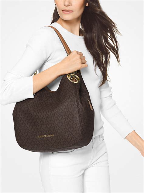 michael michael kors lillie large chain shoulder tote|Lillie Large Signature Logo Shoulder Bag .